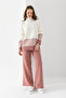 Women's Striped Patterned Knit Set, Top and Bottom Knit Set, Knit Sweater and Pants Two-Piece Set. - 3