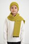 Children's Thessaloniki Knitted Scarf Beanie Set 7-9 & 10-12 Years Old Olive Chkıds106