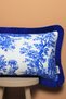 Cobalt Blue Tufted, British Peasants Pattern 30X50Cm Rectangle Decorative Throw Pillow Cover - 3