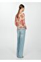 Floral printed wrap blouse - 4