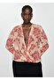 Floral printed wrap blouse - 6
