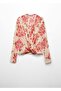 Floral printed wrap blouse - 3