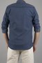 Men's Shirt Navy Blue Slim Fit Slim Fit Men's Denim Shirt - 4