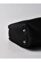 Women's Black Clutch Portfolio Handbag - 6