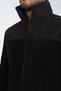 Men's Black Full Zipper Antipilling Non Pilling Softshell Garnished Fleece Jacket - 4