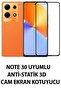 واقي شاشة من الزجاج المقسى ثلاثي الأبعاد متوافق مع Infinix Note 30
