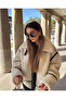 White Plush Oversize Biker Coat