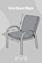 Garden - Living Room - Balcony Back Zippered Connectable Washable Chair Cushion 4 Pieces - 3