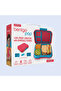 Pop 3 Compartment Lunchbox Flame Red/turqooise - 2