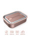 Microsteel Leakproof Featured Rose Gold Lunch Box - 5