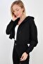Crop Cardigan with Hood (B21-36300) - 5