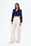 High Waist Wide Leg Trousers Stone - 4