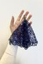 Navy Blue Bride Groom Handkerchief, Sequin Sequin Pearl and Crystal Stone Detail, Wedding Henna Circumcision Promise Engagement