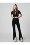 Crop T-Shirt Printed Window Detailed Short Sleeve - 2
