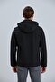 Men's Black Coat Hooded Men's Softshell Coat - 7