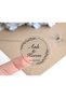 Round Transparent Name Tag with Flowers 3.5 X 3.5 cm 75 Pieces Henna Engagement Wedding Adhesive Sticker - 2