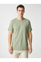 Basic T-Shirt Slim Fit Crew Neck Short Sleeve Cotton - 3