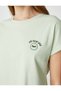 Short Sleeve T-Shirt Crew Neck Slogan Embroidered - 5