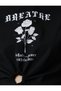 Crop T-Shirt Printed Window Detailed Short Sleeve - 6