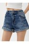 Ripped Denim Shorts with Pocket Detail and Buttons - 5