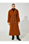 Belted Pocket Double Breasted Long Coat - 2