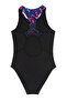 Sports Back Jn43 Girls' Swimsuit Black - 2