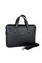 Women's Black Briefcase 13.6 Inch Laptop Bag - 2