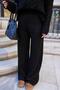 Black Elastic Waist Knitwear Trousers - 2