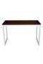 Metal Frame Wooden Rectangular Compact Computer Desk - 2
