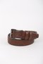 3.5 cm Snake Patterned Hazelnut Color Leather Belt
