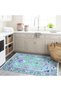 Rio Collection Turquoise Purple Themed Woven Base Modern Decorative Carpet Rio13 - 4