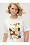 Short Sleeve T-Shirt Zebra Printed V Neck - 2