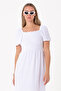 Women's Square Neck Wrap Dress - Comfortable and Modern Fit / Different Color Choices - 2