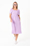 Women's Square Neck Wrap Dress - Comfortable and Modern Fit / Different Color Choices - 2