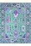 Rio Collection Turquoise Purple Themed Woven Base Modern Decorative Carpet Rio13 - 2