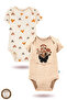 2-Piece 100% Cotton Organic Printed Snap Fastener Baby Bodysuit