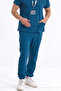 Jogger Lycra Unisex Surgical Pants with Single Bottom Cargo Pocket, Petrol Green |   Brl Bagel - 5