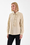 Basic Ruffle Detailed Long Sleeve Women's Shirt - 2