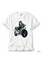 Motorcycle Drawing White T-Shirt