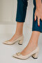Beige Women's Classic Heeled Shoes 18438 - 3