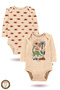 Organic Short Sleeve Printed Snap Fastener Baby Bodysuit