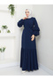 Tesetür Giyim Medina Silk Balloon Sleeve Skirt Gathered Ferace - 6
