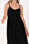 Women's Black Sling Long Dress - Summer Comfortable and Stylish Design - 3
