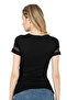 Premium Soft Comfortable Fabric Ring Viscose Crew Neck Tulle Detailed Short Sleeve Knitted Blouse |   26983 - 2