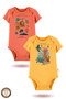 2-Piece 100% Cotton Organic Printed Snap Fastener Baby Bodysuit