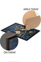 3 Pcs Black Frame Look Mdf Poster Table Set - Set 7 - 3