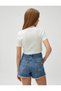 Crop T-Shirt Printed Ribbed Crew Neck Short Sleeve - 4