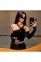 45cm Long Black Sandy Women's Bag - High Quality, Flexible Sleeve, Spring-Summer 2022 - 4