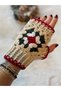 Fingerless Motif Gloves |   Knitted Gloves |   Cotton Rope Gloves |   Patterned Gloves | # Handmade