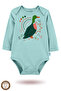 2-Piece 100% Cotton Organic Printed Snap Fastener Baby Bodysuit - 2